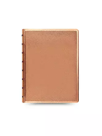 FILOFAX | Cuaderno recargable A5 SAFFIANO METALLIC Oro Rosa | 